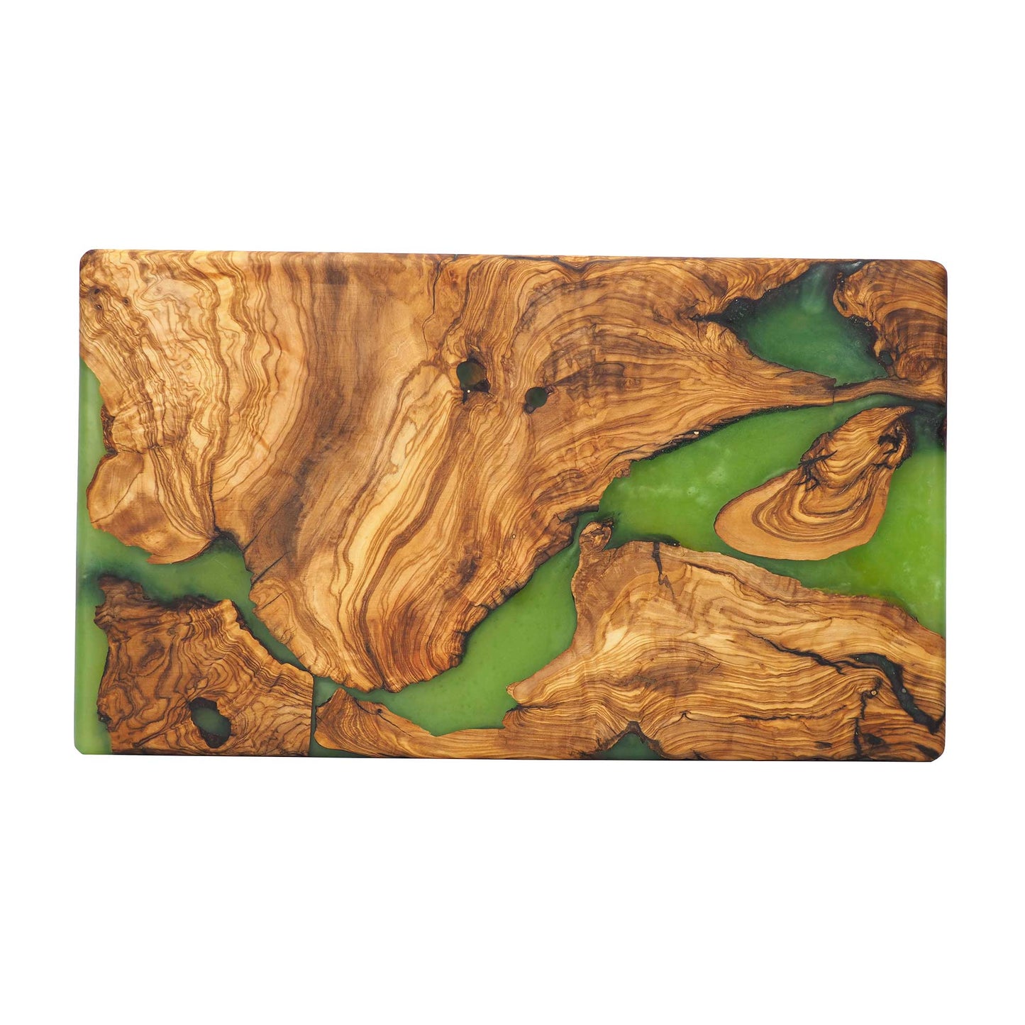 Wood Charcuterie Board Green Resin