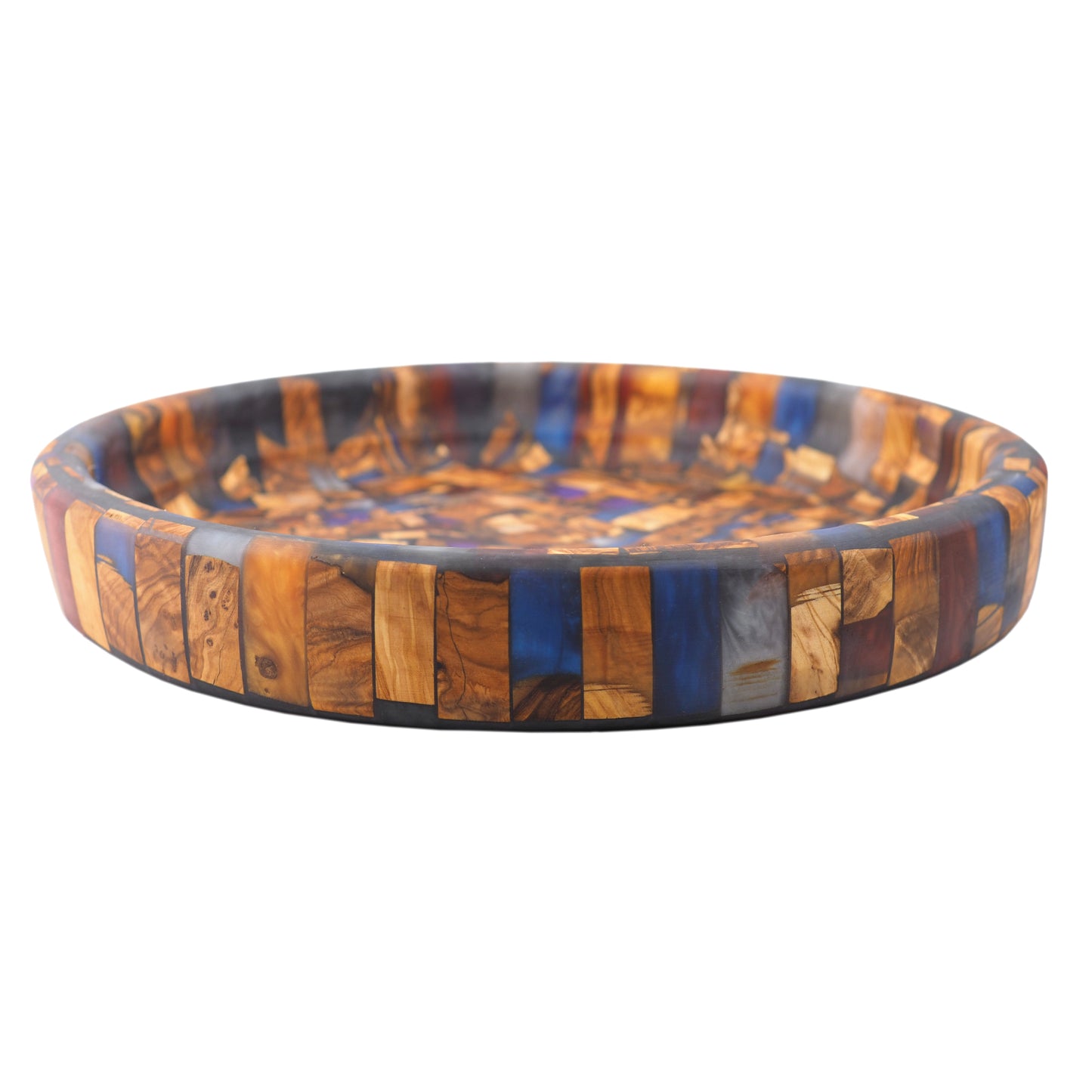 Decorative Mosaic Wood Fruit Bowl - Paris