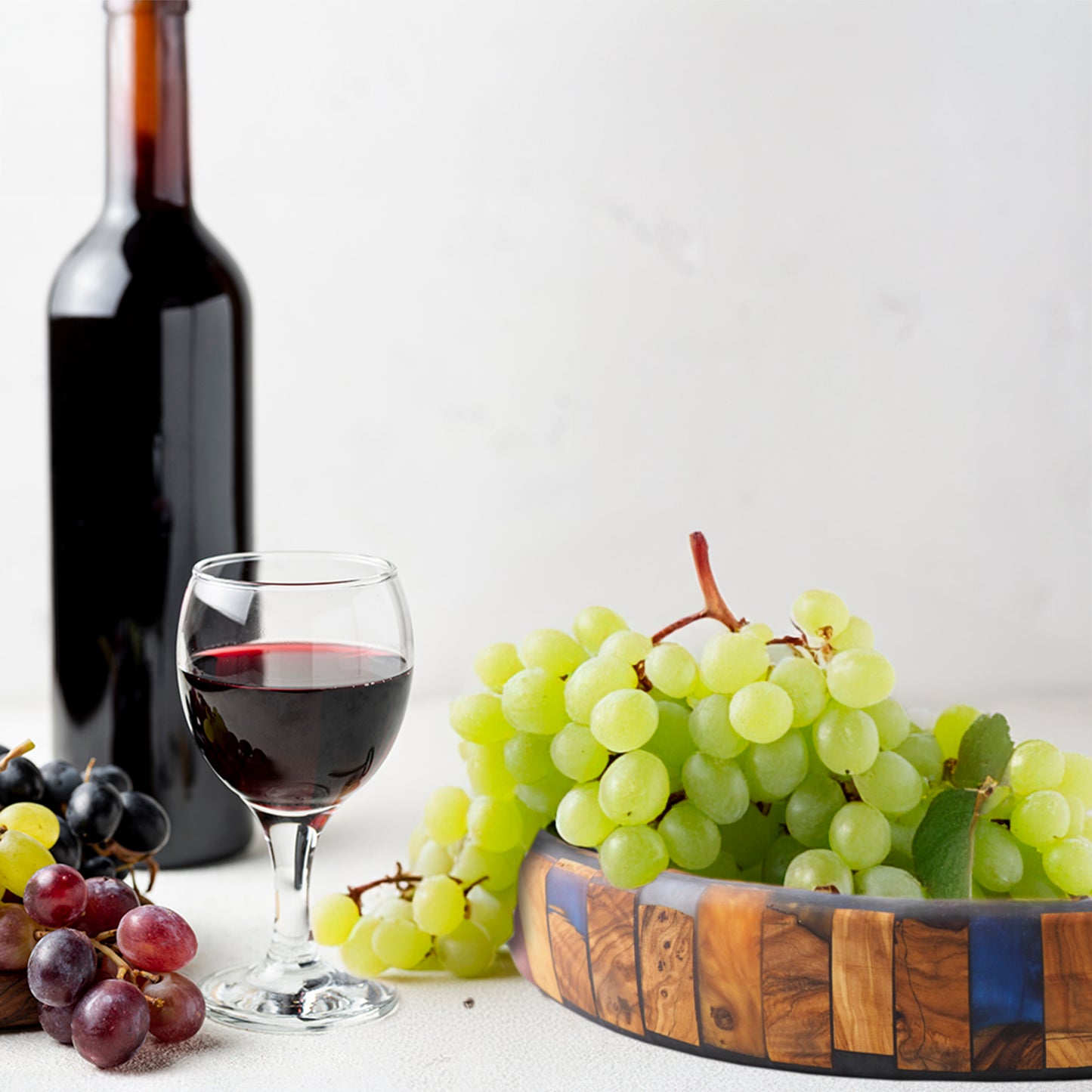 Decorative Mosaic Wood Fruit Bowl - Paris