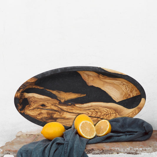 Decorative Wide Wood Fruit Bowl - Waapa